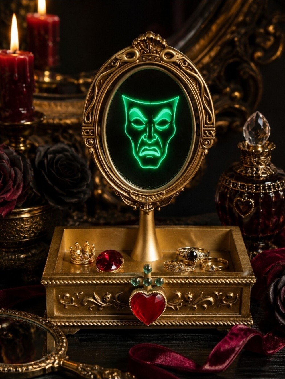 Bath & Body Works Disney Villains Evil Queen Magic Mirror Light Up Vanity Tray